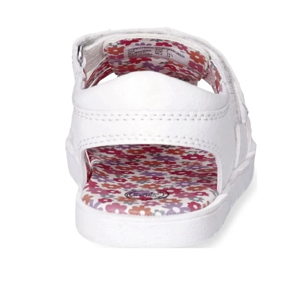 Wonder Nation Girl's White Fisherman Sandles NWOB Size 7 Adjustable Strap